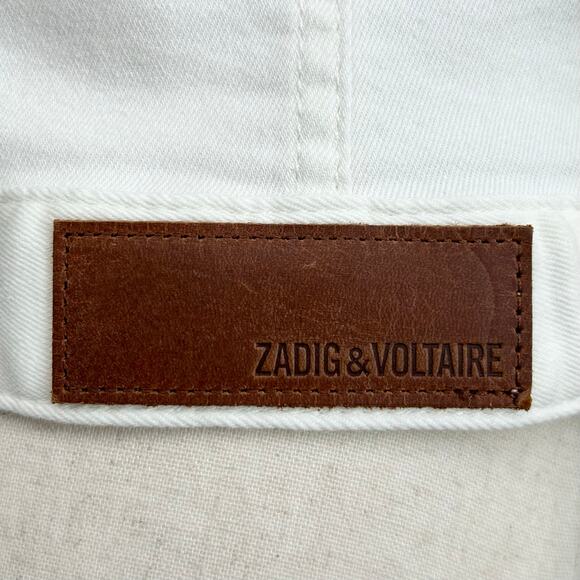 Zadig & Voltaire White Denim Kikoy Skulls Stars Jacket - Picture 10 of 11